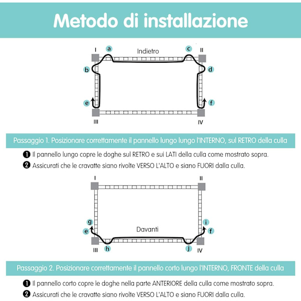 4-Sided Sengestol Bumper (2 Dele, Hvid), Sengestol Bumper Beskytter, Åndbar Sengestol Bumper til Hjemmebeskyttelse