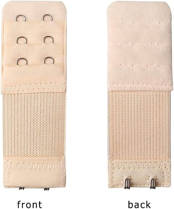 Ocean 6-pack Elastiska BH-förlängare för kvinnor (2/3 krokar) (Vit, Svart
