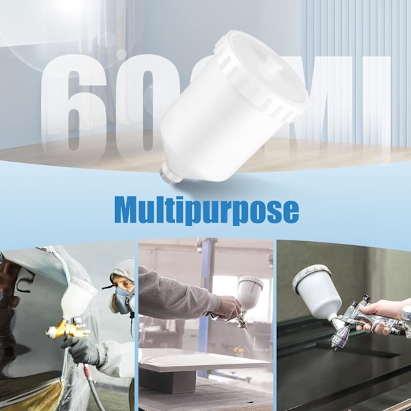 600ML Färgkopp, 600Ml Färgvattenkanna Luft Sprayverktyg Plastkruka Trådkontakt Sprayverktyg