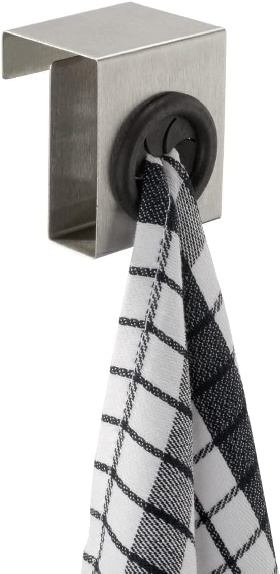 Kökshängare med Tryckfunktion, Rostfritt Stål, 5 x 6 x 4 cm, Matt Silver