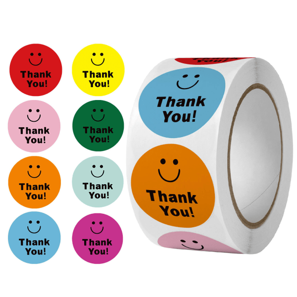 500 st Theme Seal Stickers - Smiley , Gift Tag Stickers, Chr