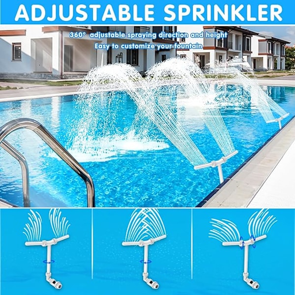 1 stk. Swimmingpool Springvand, Dobbelt Jet Swimmingpool Tilbehør