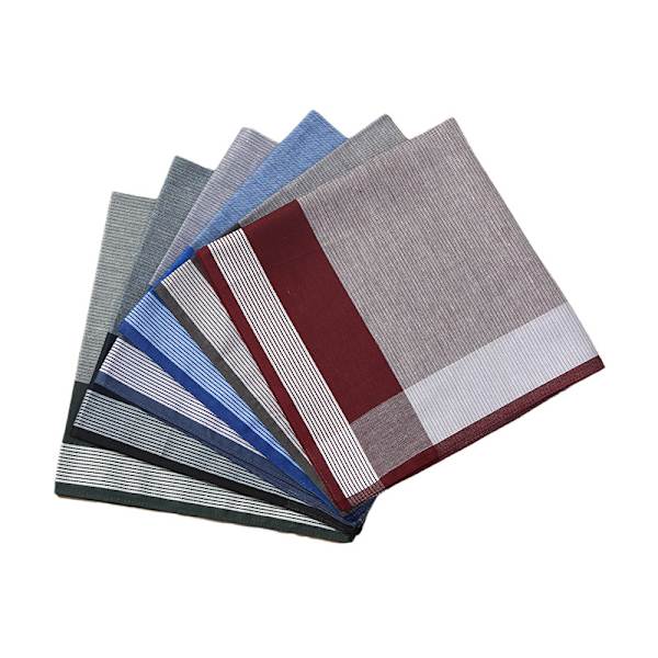 Set med 6 näsdukar för män 43 x 43 cm Bomull Design 03