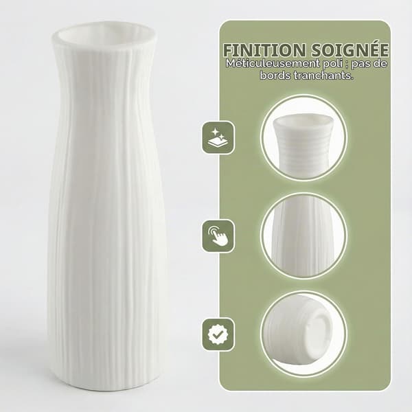 Geometrisk vas, liten modern plastvas, perfekt för hem, kontor, vardagsrumsbord, bröllopsdekoration