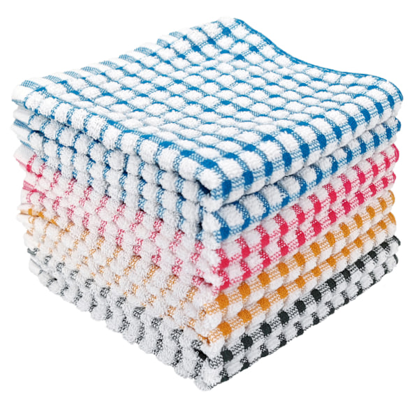 8 st Köksdisktrasor, Mjuka Absorberande Snabbtorkande Disktrasor i Bomull för Kök, Diska, Rengöringsdukar - 30 x 30 cm