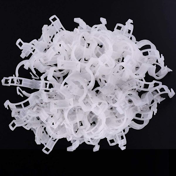 200 Stykker Hvite Tomatklips for Planter, Klatreklips, Hageplastklips, for Grønnsaker, Planter, Tomater
