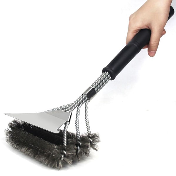 Grillisivellin, 3-in-1 grillinpuhdistussivelin raapimella, ruostumaton