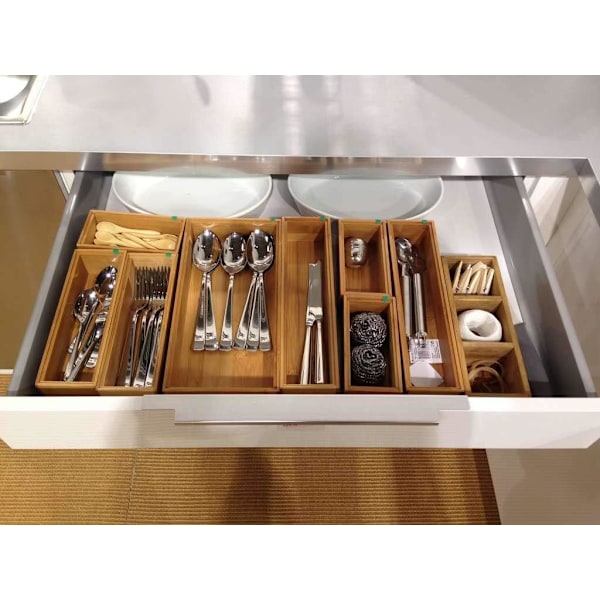 kpl 22,7 x 7,5 x 5 cm, Compactor, Säilytyslaatikko, Tumma Puu, Bambu