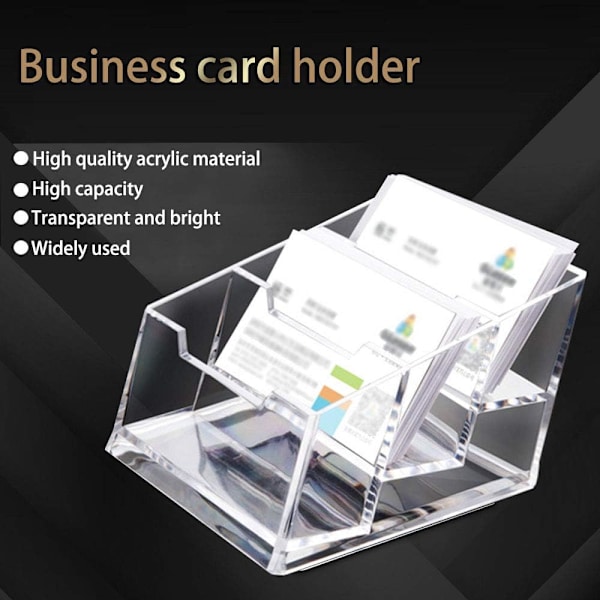1 stk Akryl Kort Holder, 3 Rom Business Kort Display S