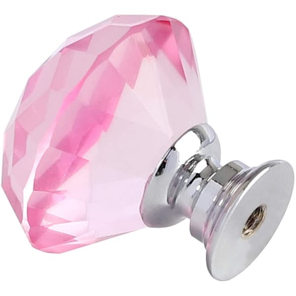 10 stk. Knobs - Rose Krystall Dør 30mm Diamant Skuffhåndtak
