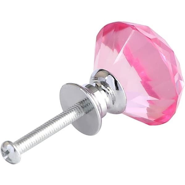 10 stk. Knobs - Rose Krystall Dør 30mm Diamant Skuffhåndtak