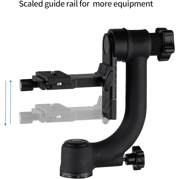 360 graders panoramisk kamerahode stativ for DSLR digitalkamera utendørs fotografering aluminiumslegering hode med hurtigkoblingsplate