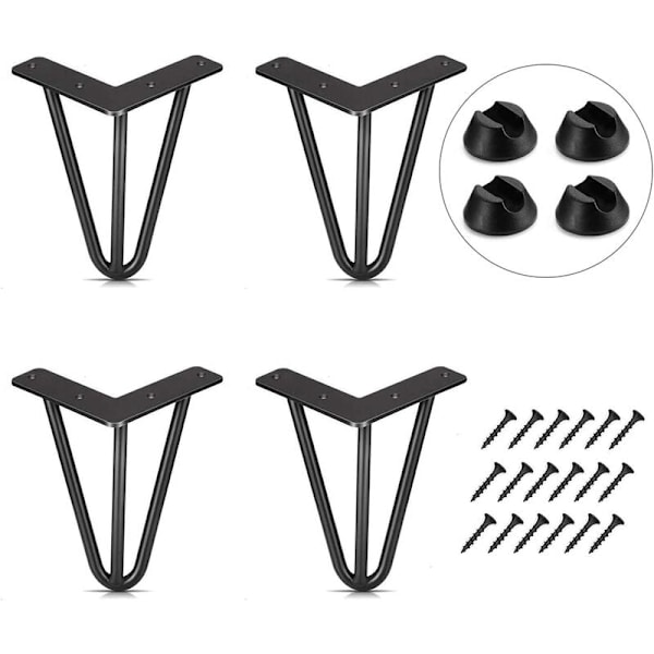 Set med 4 bordsben 10cm DIY Möbelben för matbord Låg D