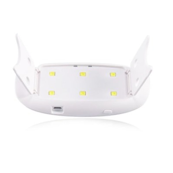 12w miniatyr UV/ LED-lampe, nagellampe - gellakk/gelblanding vit