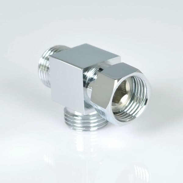Brass Brusesarm (G1/2\"), 3-vejs Afleder, T-rørsforbindelse, Bruser