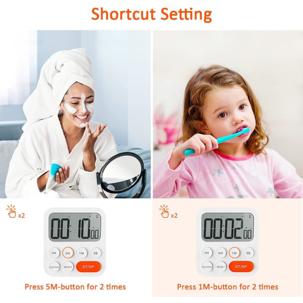 Kjøkken Timer, Kjøkken Timer, Digital Timer Stoppklokke og Nedtelling