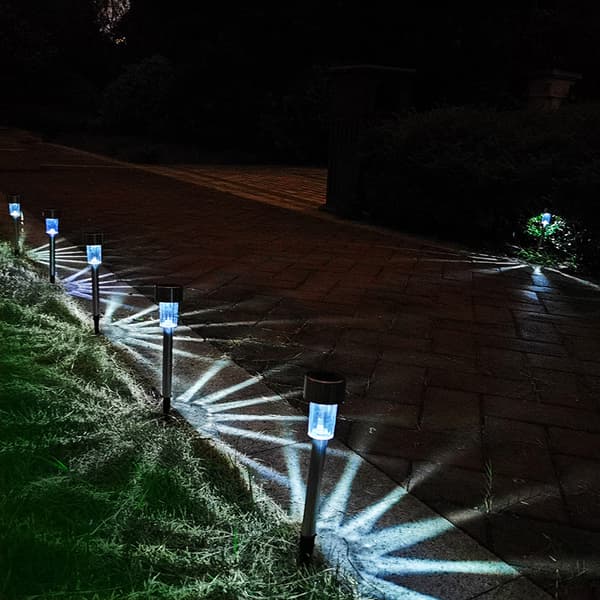Solcellelys, Solhagelys, LED-Stilys, Solcellelampe, 10 stk