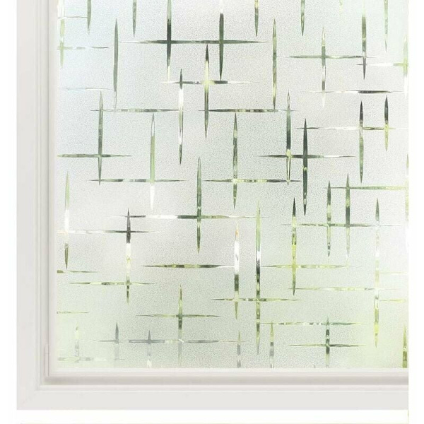 45x200cm Statisk Vindusfolie Frostfolie Personvernbeskyttelse