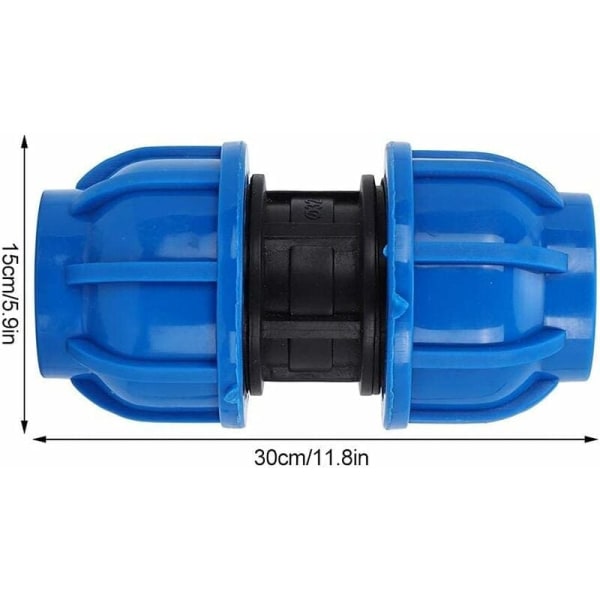 4 kpl PE-muovista suora liitin 32 mm - 32 mm vesiputken sovitin