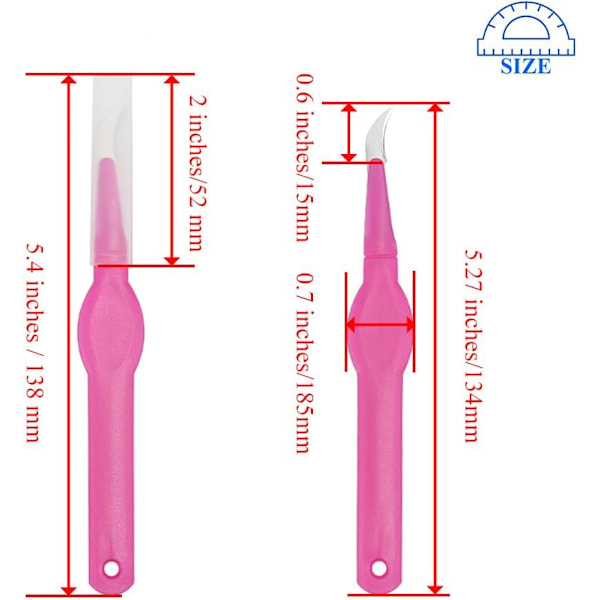 2 stk. Rosa Sprettekniv Ergonomisk Grep Tråd Stingfjerner Verktøy Søm Stingkutter Trådspretter Sytilbehør og -rekvisita for Håndverk Notio