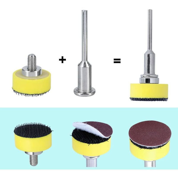 Paketet med 100 Runda Slippapper 25mm, Självhäftande Slippapper Gri