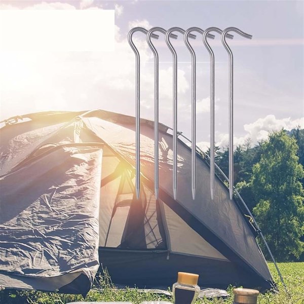 16,5 cm Teltplugger i Titan for Camping, Ultralette Teltplugger, 20 cm Utendørs Bærbare Teltplugger, Gressmateriale for Teltplugger
