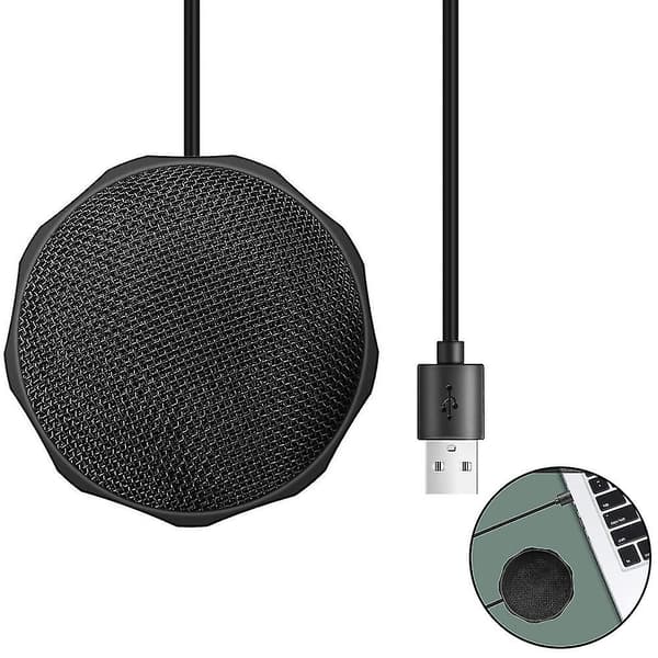 USB-mikrofon för dator, allriktningsmikrofon, Plug & Play