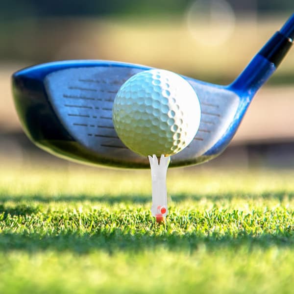 Sett med 3 Premium Golf-Tees – Sammenleggbare Golf-Tees, Uknuselige Golf-Tees – Rød – TEE