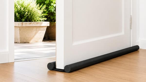 90CM Koldisolerende Dørtrækstopper - Dobbeltisolerende Dørbundsstopper (Sort)