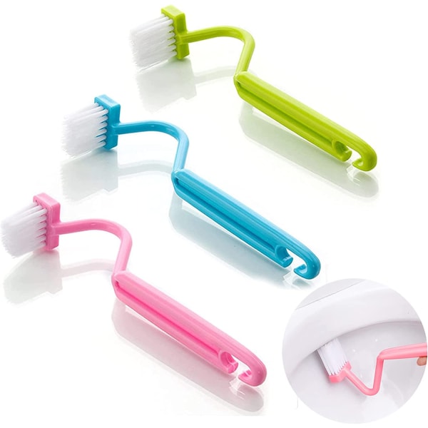 3 stk Brosse Toiletter Brosse Toilette WC Rebord de Nettoyage