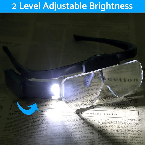 Huvudbandsförstoringsglas, ny version laddningsbart LED-huvudband
