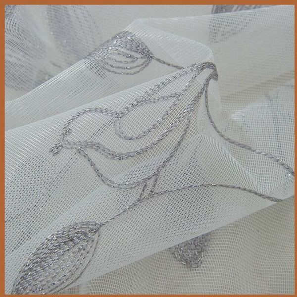 Romerska Brise-Bise Gardin Sheer Tyg Broderi Kort Gardin