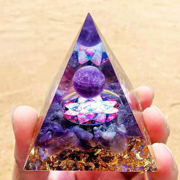 Pyramide Krystal Reiki Pyramide 6cm Amethyst Pyramide Pyramide Positiv