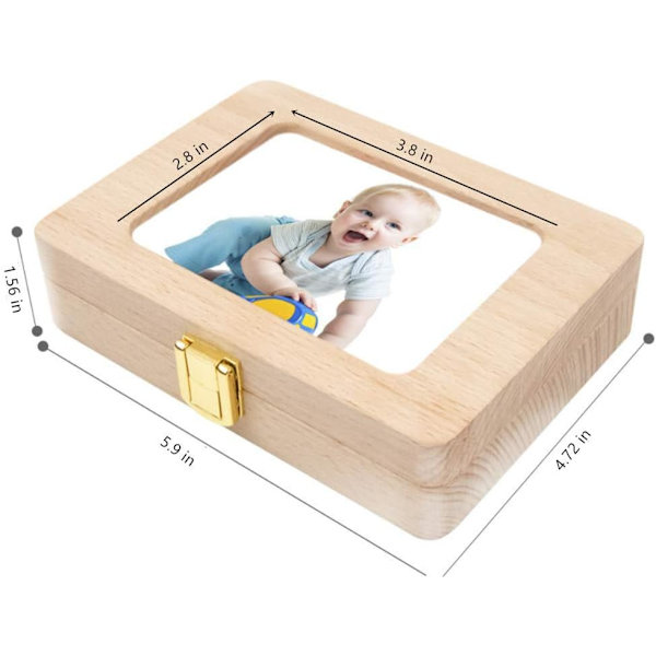 1 st mjölktandslåda, babyfotoram, minnesskrin, tandlåda, bi