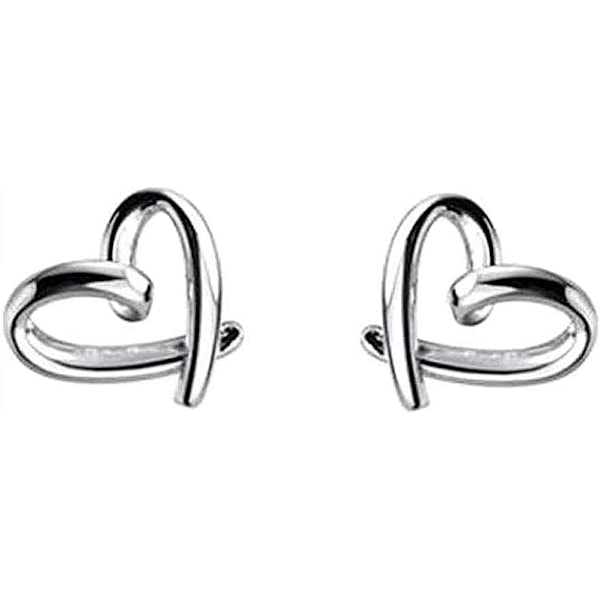 Minimalistiske Hjerte Sterling Sølv Øreringe til Kvinder Piger Teenagere Charm Hul Kærlighed Hjerteformede Stud Tiny Small Cartilage Tragus Post Pin Hypoallergen Pie
