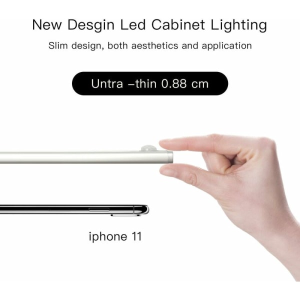 30 cm Laddbar LED-list för Köksbelysning med Rörelsedetektor
