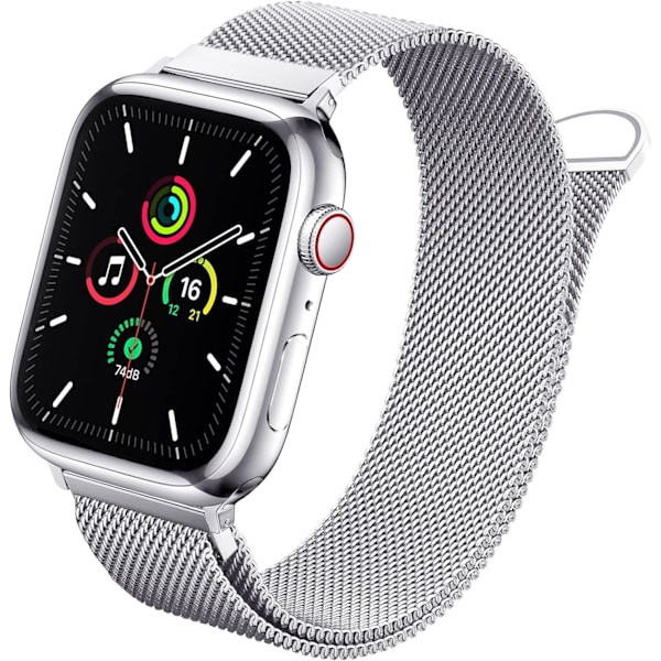 Milanese Loop med magnetisk spænde kompatibel med Apple Watch Band 38mm 40mm 41mm, rustfrit stål mesh metalrem til