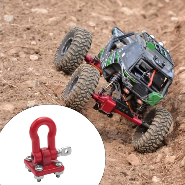 Metall Klätterkrok Spänne Vinsch Tillbehör för 1:10 Skala RC Crawler Truck D90 SCX10 Röd