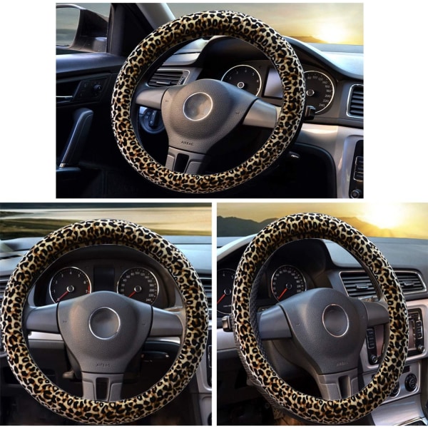 (Leopard Print) (37-38cm) 3stk General Motors Steering Wheel Cove