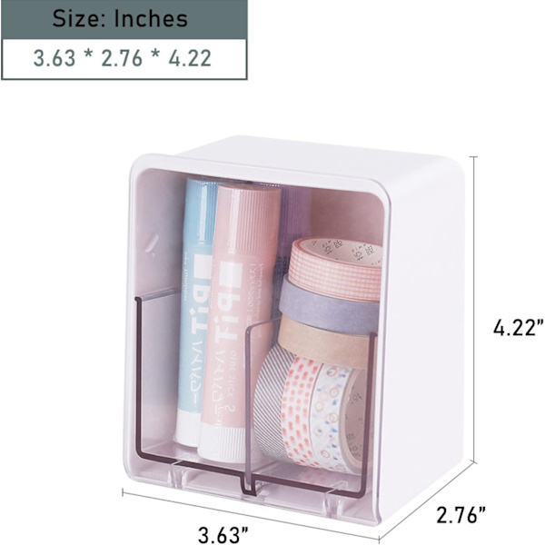 (Hvit) Holderboks for bomullsdotter, bomullsdotter, runde pinner,
