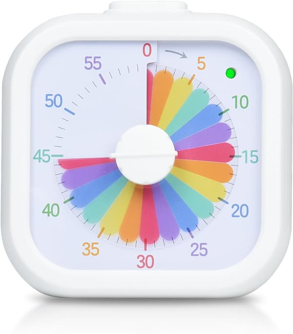 Visuell timer med pausfunktion, 60-minuters Pomodoro-timer för barn, kökstimer, för klassrum, studier, kök, tyst