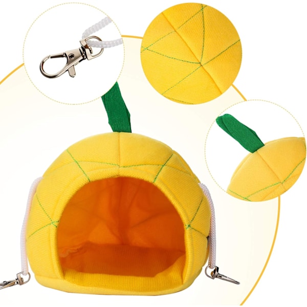2 Stykker Hamster Hengekøye Myk Seng Lite Kjæledyrhus Dyr Hamster Hengende Hus Bur Rede for Marsvin Rotte Chinchilla Sove og Leke (Banan og Ananas)