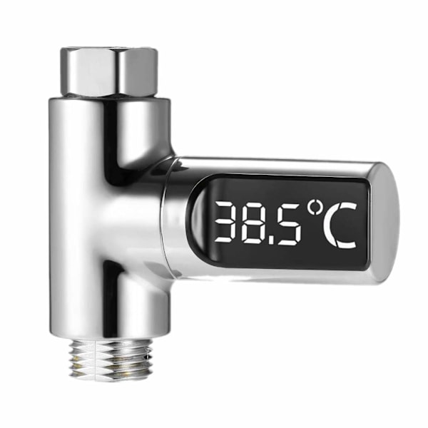 LED Digital Dusjtermometer Selvoppladende Sanntids Vannstrøm Temperaturmåler