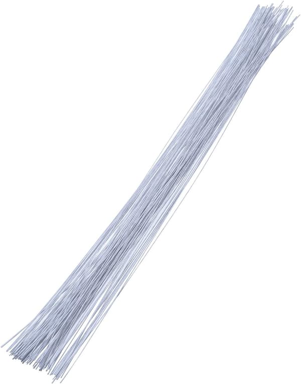 100 stycken 36 cm tråd/stav 0,4 mm vit specifikationstråd