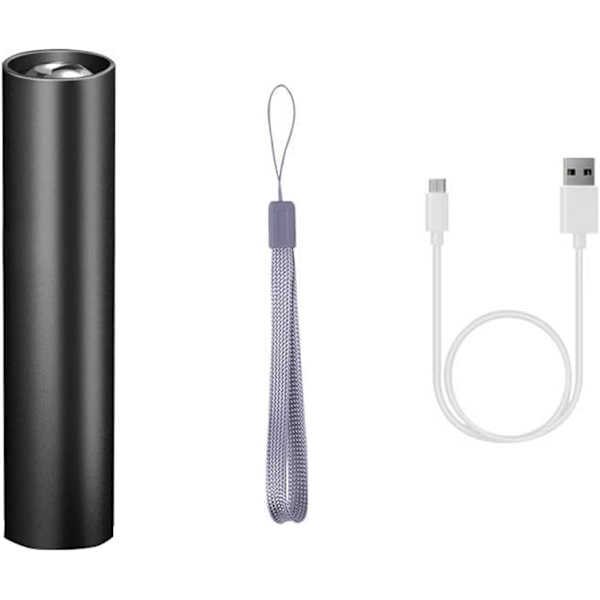 Mini Taskulamppu Ladattava LED-taskulamppu Lasten taskulamppu Pieni USB LED-taskulamppu Ladattava taskulamppu retkeilyyn, patikointiin ja hätätilanteisiin