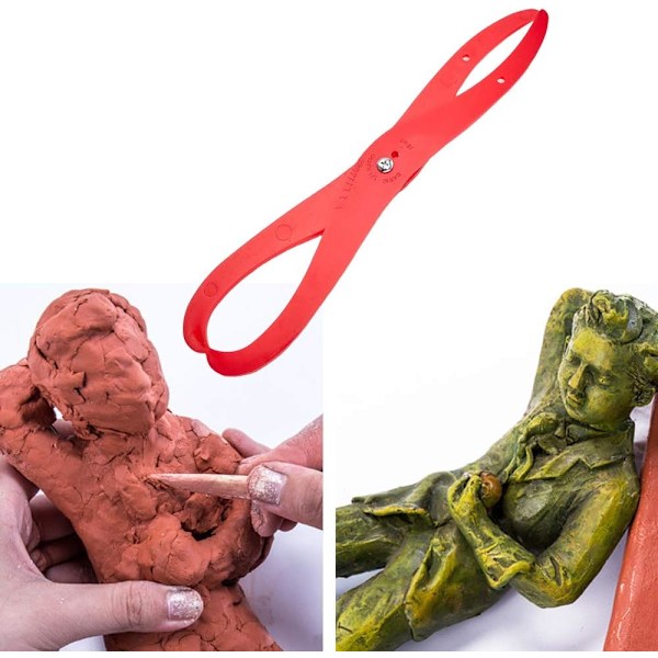 12\" Lang Bent-Leg Plastik Caliper Ler Skulptur Keramisk Måleværktøj til Udskæring, Formning, Ler Skulptur, Modellering