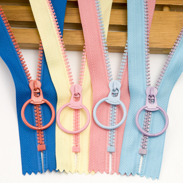 Färgglada blixtlås, 10 st 20 cm olika färger Resin blixtlås för T