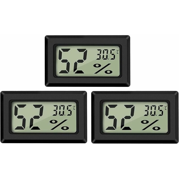Mini Digital LCD Termometer Hygrometer (3 st - A) Temperatur H