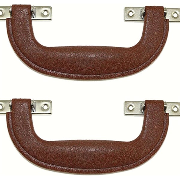 2 stk. Vintage Kuffertgreb Plast Imitation Læder Bagage Ha