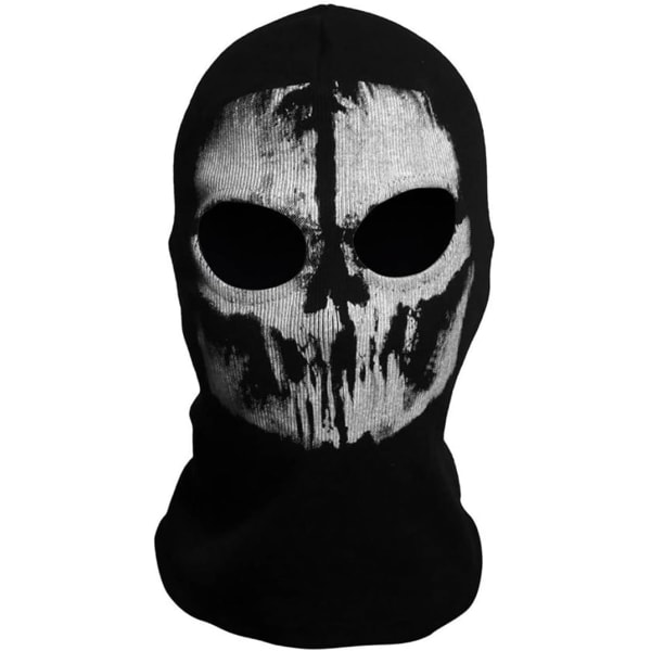 [Nej. 3]Skull Mask Vindtät Stickad Ghost Mask Lämplig för cykel